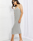 HYFVE One to Remember Striped Sleeveless Midi Dress