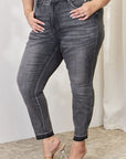Judy Blue Full Size High Waist Tummy Control Release Hem Skinny Jeans
