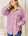 Heimish Cozy Girl Full Size Button Down Shacket