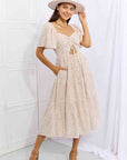 HEYSON Let It Grow Full Size Floral Tiered Ruffle Midi Dress