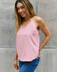 Sweet Lovely By Jen Full Size Scalloped Cami in Rosewood